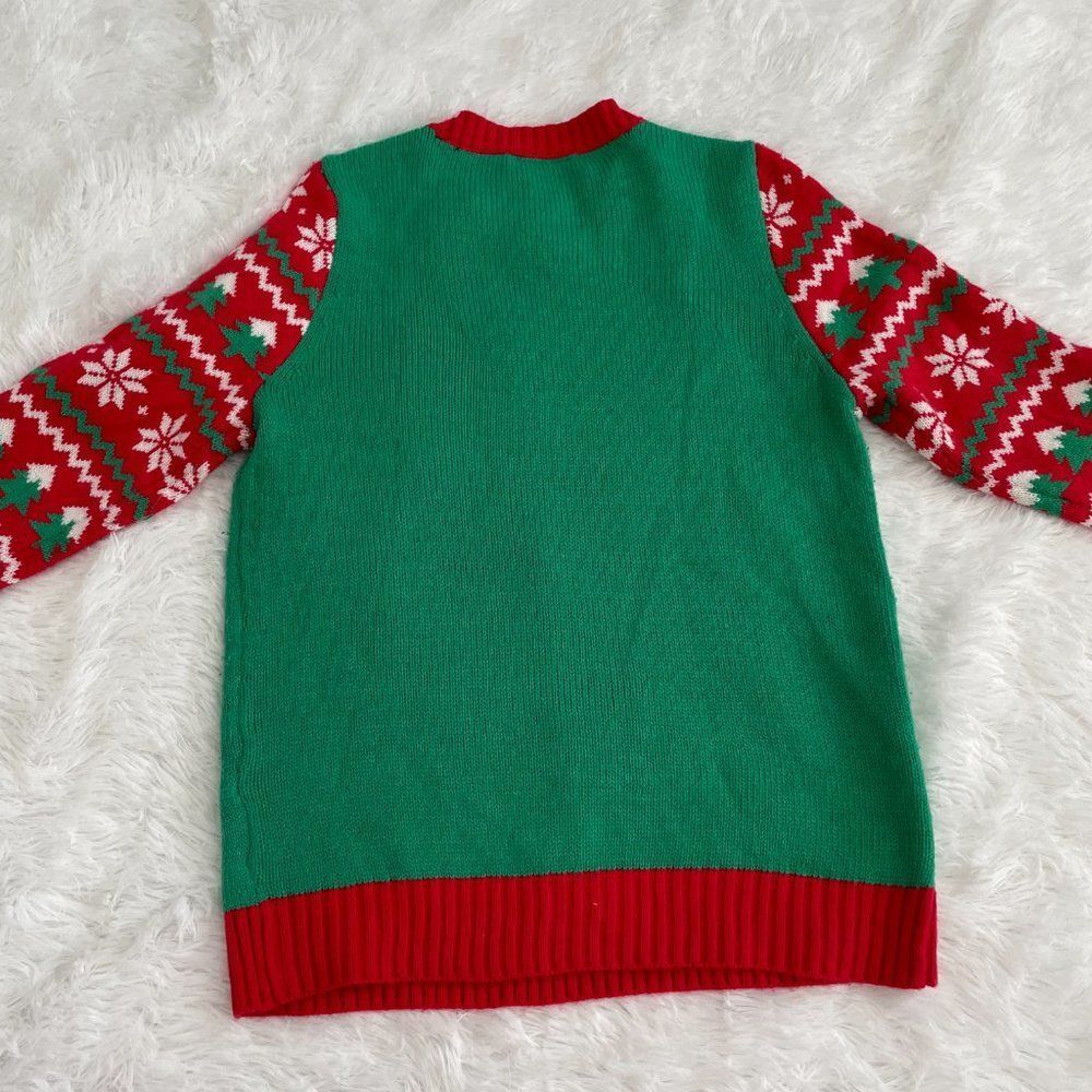 Joe Boxer Christmas Santa Claus Red and Green Sweatshirt Large - Picture 8 of 10